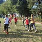 Fussballtraining im Stadtpark mit Ramon Kurbatfinski vom Ordnungsamt